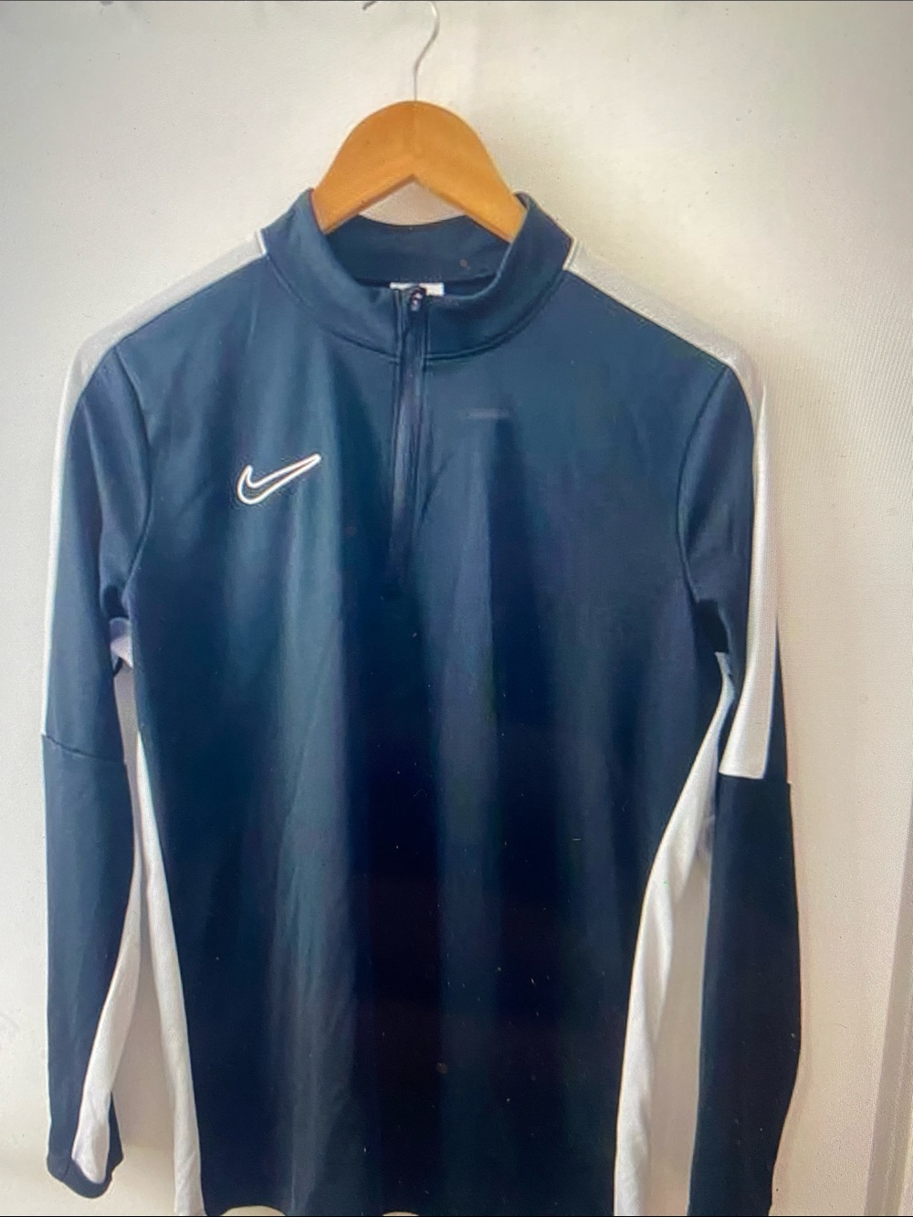Nike Men’s Navy and White Performance Half-Zip Jacket